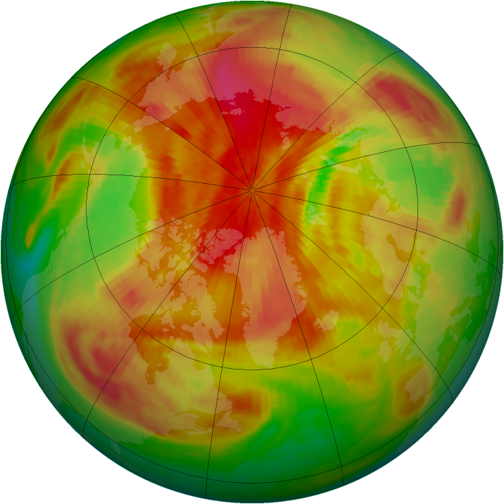 Arctic ozone map for 09 April 1989
